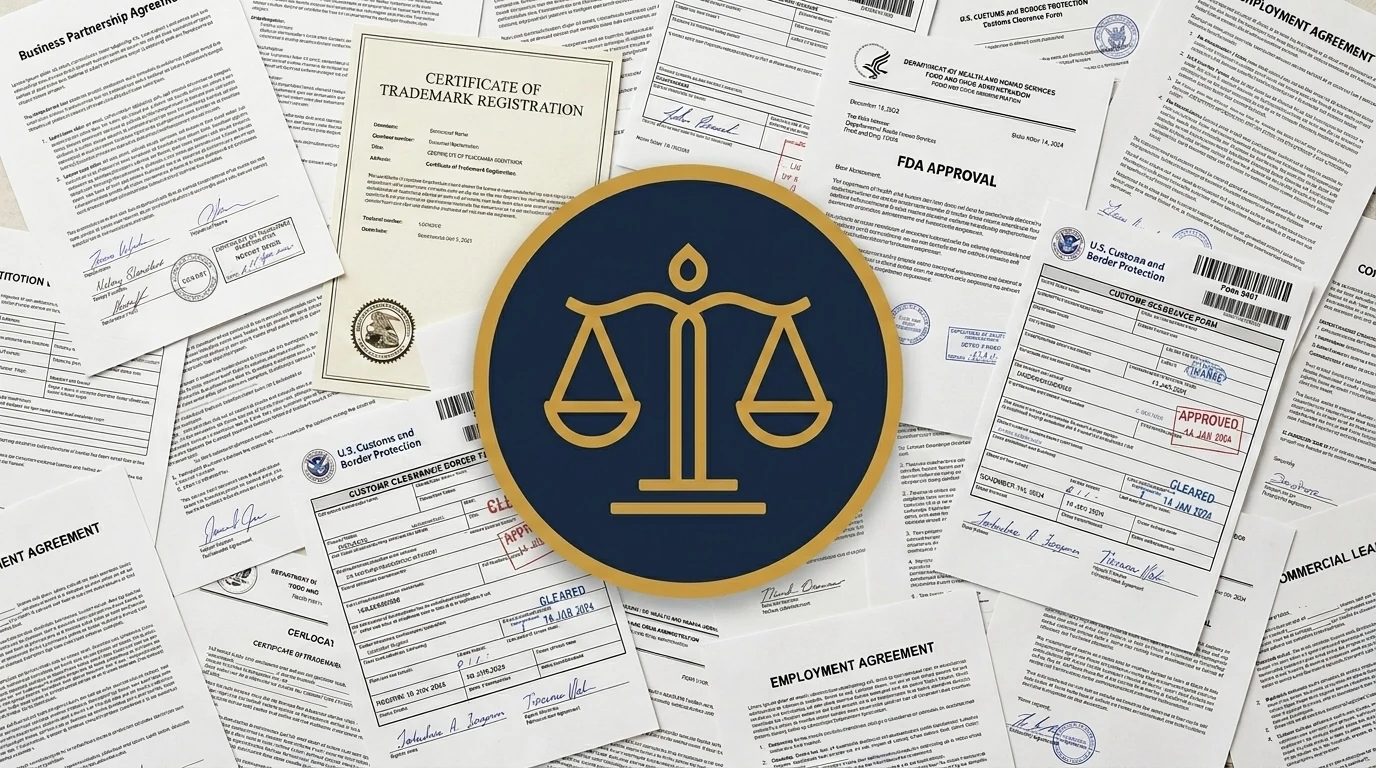 Kwest's partner network — legal, trademark, customs, and accounting